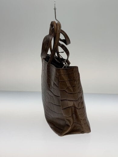 商品画像：クロコ型押し/トートバッグ/レザー/BRW 2