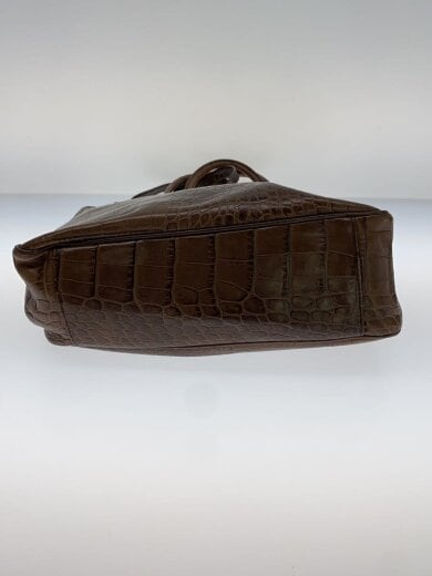 商品画像：クロコ型押し/トートバッグ/レザー/BRW 4