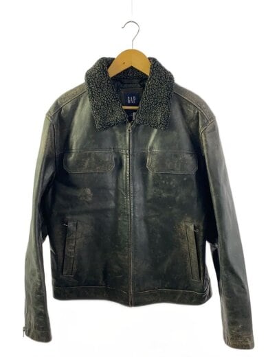 商品画像：レフェード加工/状態考慮/ザージャケット・ブルゾン/L/牛革/BLK 1