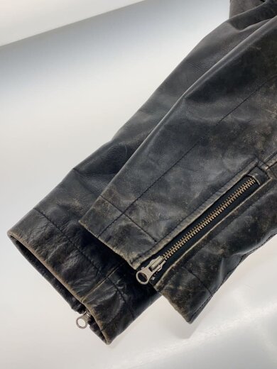 商品画像：レフェード加工/状態考慮/ザージャケット・ブルゾン/L/牛革/BLK 5