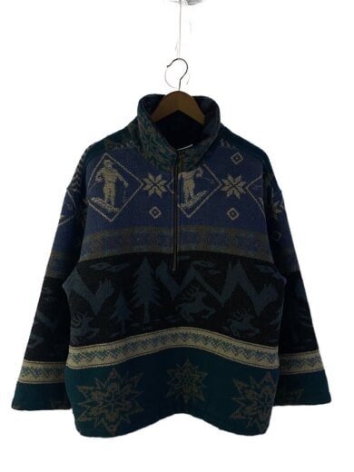 商品画像：ブルゾン/M/ウール/NVY/総柄 1