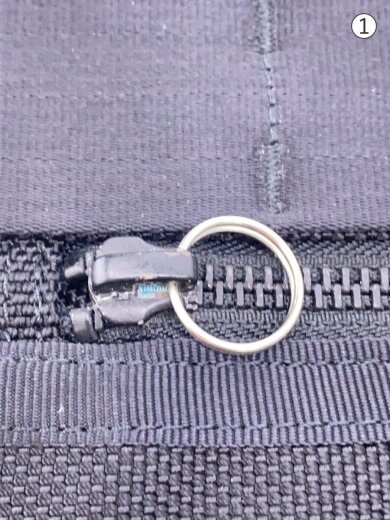 商品画像：HEAT/ブリーフケース/ナイロン/BLK/無地/703-07885/正面ジップ持ち手欠損 7