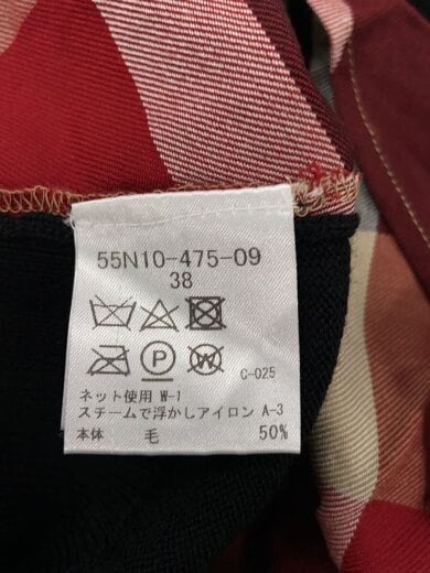 商品画像：ニット・セーター(薄手)/38/ウール/BLK/無地/55N10-475-09// 4