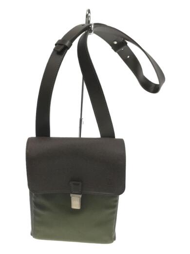 画像：LOUIS VUITTONサラトヴPM_タイガ_BLK/M30892/ショルダーバッグ/レザー/グリーン1