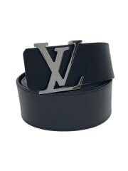 サンチュール・LVイニシアル40MMリバーシブル/レザー/BLK/無地/メンズ