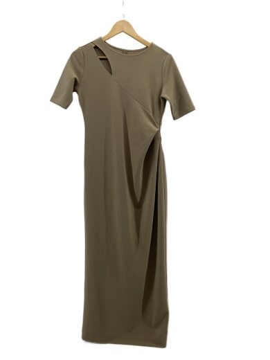 商品画像：半袖ワンピース/S/ポリエステル/CML/無地/1524232082-0 1