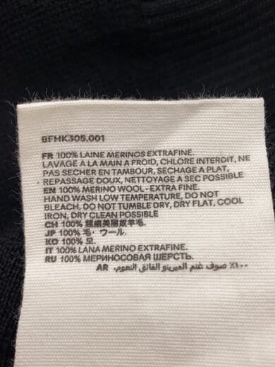 商品画像：カーディガン(薄手)/M/ウール/BLK/BFHK305.001 5