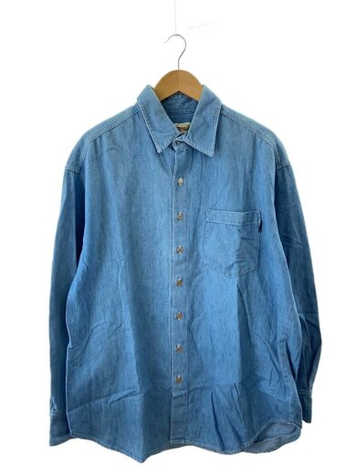 商品画像：長袖シャツ/2/コットン/インディゴ 1