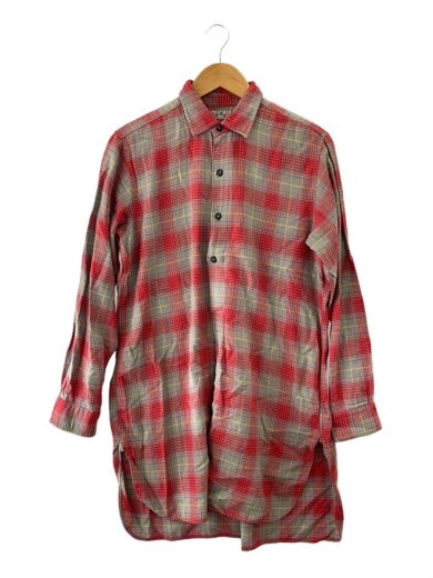 商品画像：長袖シャツ/--/コットン/RED/チェック 1
