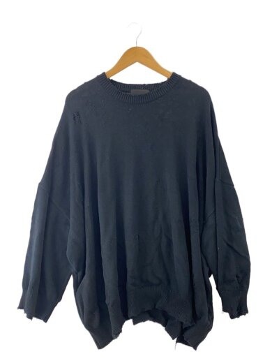 商品画像：ニット・セーター(薄手)/--/コットン/BLK/無地 1