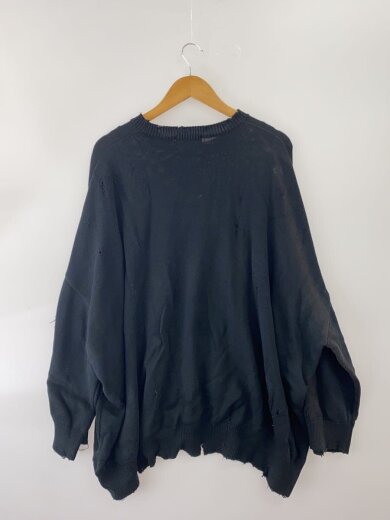 商品画像：ニット・セーター(薄手)/--/コットン/BLK/無地 2