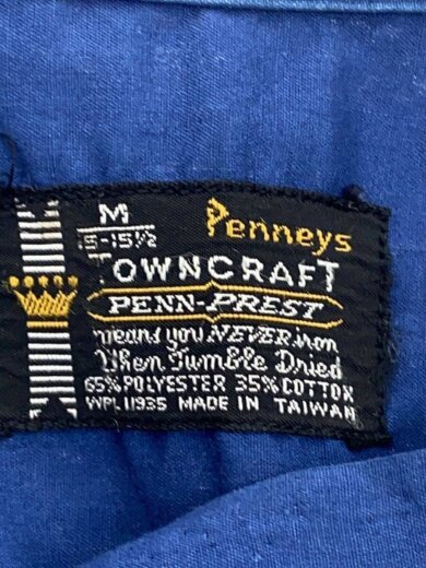 商品画像：70s/半袖シャツ/M/ポリエステル/ブルー 3