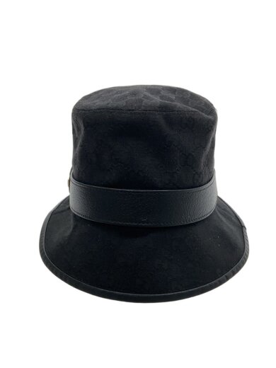 商品画像：GGキャンバス/バケットハット/S/コットン/BLK/総柄/レディース 1