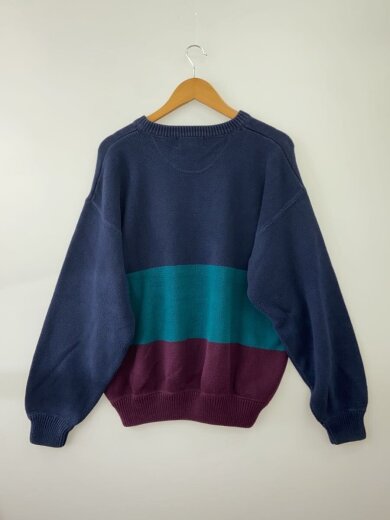 商品画像：ニット・セーター(厚手)/L/コットン/NVY/無地 2