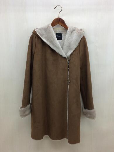 画像：ROSSO URBAN RESEARCHフード付フェイクムートンコート/FREE/ポリエステル/BRW/8-C13A urp0021