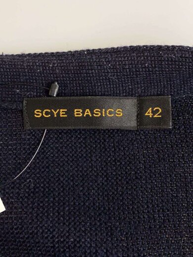 画像：SCYE BASICSカーディガン(薄手)/42/アクリル/NVY/無地/5121-134153