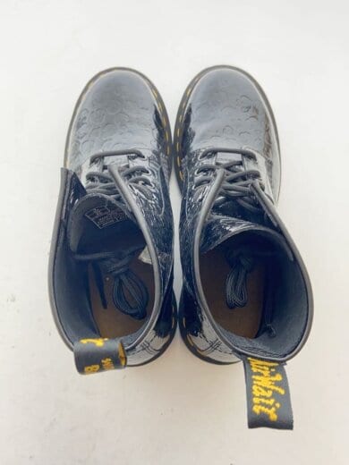 画像：Dr.Martensレースアップブーツ/PATENT LAMPER LEOPARD EMBOSS/UK6/BLK/エナメル/268593