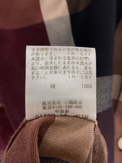 商品画像：長袖シャツ/S/コットン/BRD/チェック/51M10-209-15 5