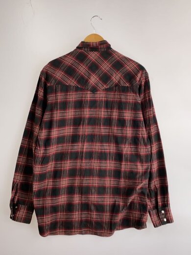 商品画像：長袖シャツ/M/コットン/RED/チェック/HS-11035// 2