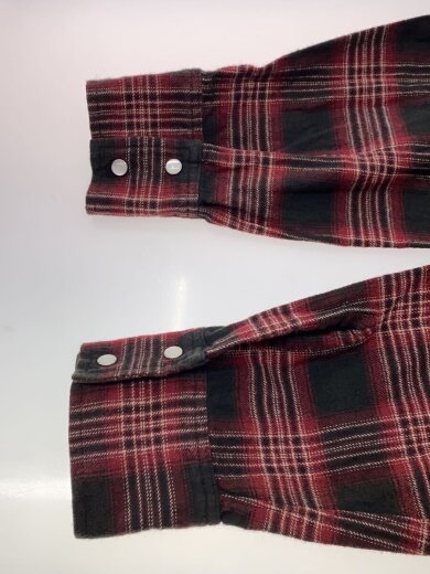 商品画像：長袖シャツ/M/コットン/RED/チェック/HS-11035// 5