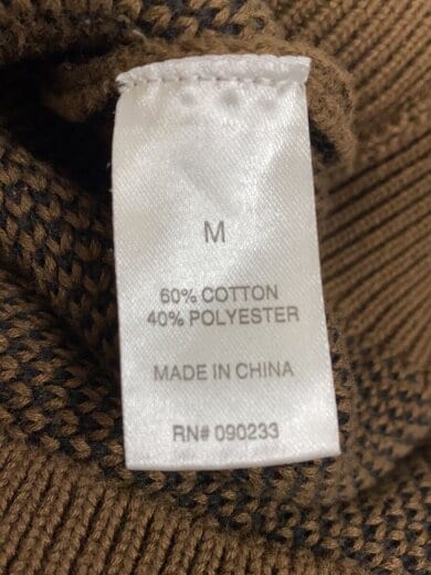 商品画像：ニット・セーター(厚手)/M/コットン/BRW/090233 4