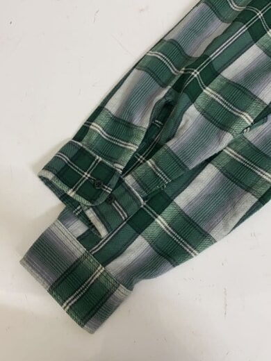 商品画像：長袖シャツ/XL/コットン/GRN/チェック 5