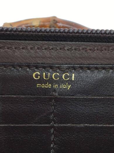画像：GUCCIウォレットショルダー/バンブー/長財布/レザー/BRW/089・1998・07003