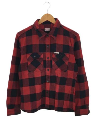 画像：THE FLAT HEADネルシャツ/--/コットン/RED/FN-SNR-101L1