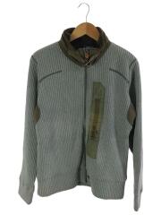 フルジップニットブルゾン/裏ボア/M/コットン/GRY