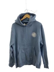 サークルロゴ/バックプリント/パーカー/L/コットン/BLU