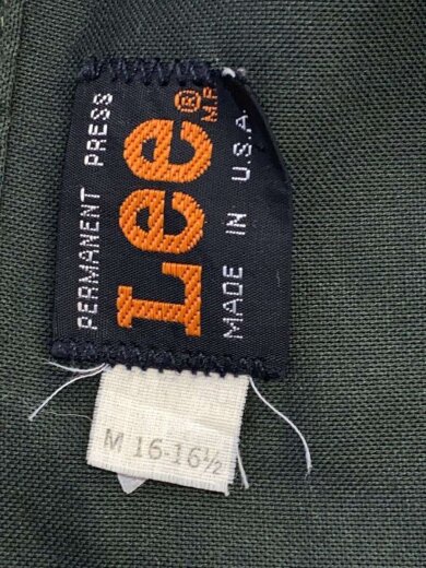 商品画像：70s/ワークシャツ/襟芯/長袖シャツ/M/黒タグ/--/カーキ 4