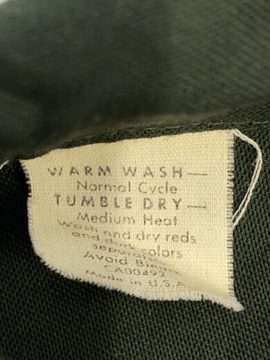 商品画像：70s/ワークシャツ/襟芯/長袖シャツ/M/黒タグ/--/カーキ 5