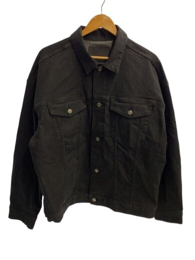 商品画像：ブラックデニムジャケット/Gジャン/XL/ポリエステル/BLK 1