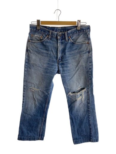 商品画像：ストレートパンツ/32/USA製/ボタン裏379/刺繍タグ/デニム/IDG/無地/517-03 1