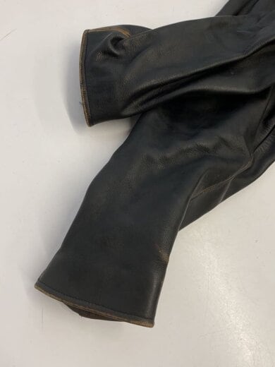 画像：WIND ARMORシングルライダースジャケット/ニチワ/型押し/飾りベルト/3L/牛革/BLK7