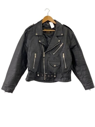 商品画像：ダブルライダースジャケット/44/レザー/BLK 1