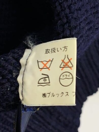 商品画像：90s/香港製/カーディガン/M/クルミボタン/ウール/ネイビー 5