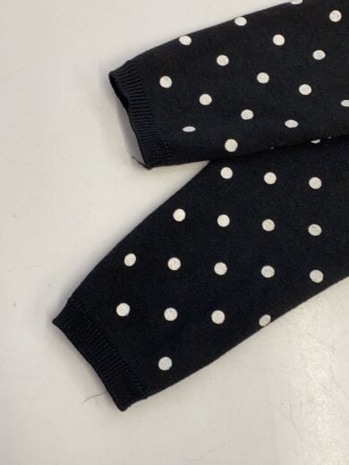 商品画像：クルーネックカーディガン(薄手)/S/ウール/BLK/ドット/11-02-24-02704 6