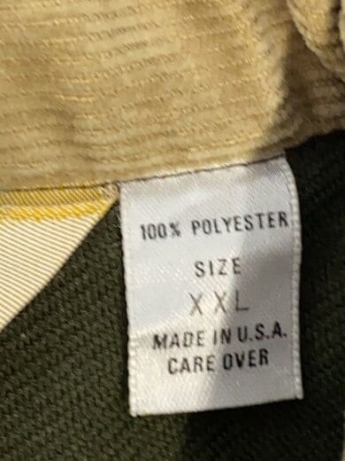 商品画像：90s/長袖シャツ/XXL/ポリエステル/カーキ/無地 4