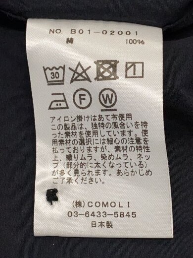 商品画像：25SS/コモリシャツ/長袖シャツ/2/コットン/BLK/B01-02001 5