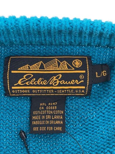 商品画像：90s/黒タグ/コットンニット/L/コットン/ブルー/無地/11768/ブランク 3