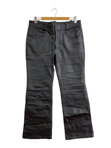 商品画像：ストレートパンツ/36/牛革/BLK/7001004 1