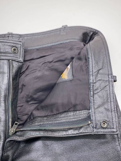 商品画像：ストレートパンツ/36/牛革/BLK/7001004 3