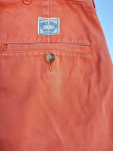 商品画像：00s/2タックポロチノ/34/コットン/サーモンピンク/POLO CHINO// 7