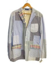 パッチワーク/テーラードジャケット/44/コットン/IDG