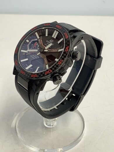 商品画像：ソーラー腕時計_EDIFICE/アナログ/ラバー/BLK/BLK// 2