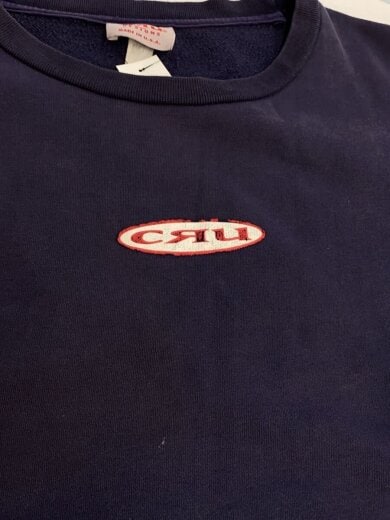 商品画像：CRU/USA製/スウェット/--/コットン/NVY/両面ロゴプリント 7