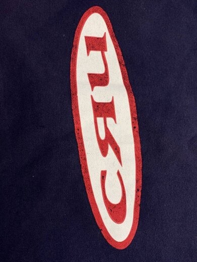 商品画像：CRU/USA製/スウェット/--/コットン/NVY/両面ロゴプリント 8