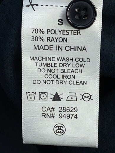 商品画像：半袖シャツ/S/ポリエステル/BLK/無地/111880-001 4