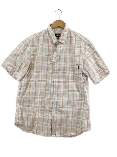 商品画像：90s/USA製/紺タグ/半袖シャツ/L/コットン/ホワイト/チェック// 1